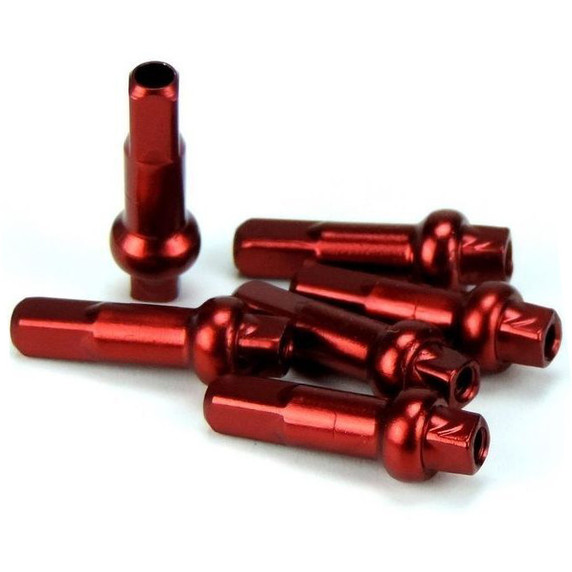 Pillar Alloy 14g 12mm Red Nipples Box 100