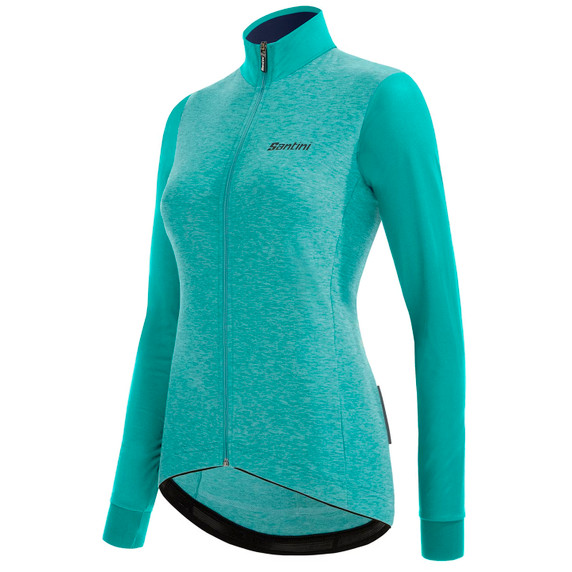 Santini Colore Puro LS Jersey Womens Aqua