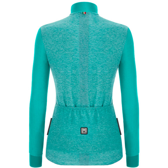 Santini Colore Puro LS Jersey Womens Aqua