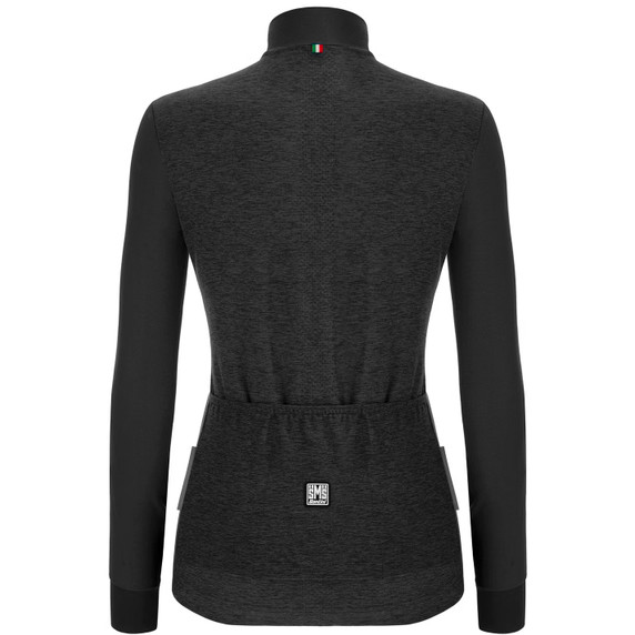 Santini Colore Puro LS Jersey Womens Black Nero