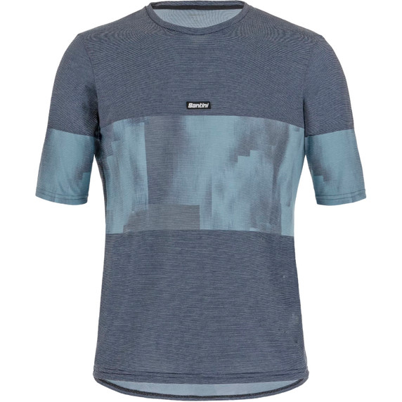 Santini Forza Indoor Tech T-Shirt Blue Grey
