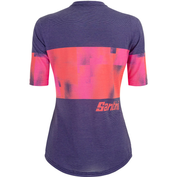 Santini Forza Indoor Tech T-Shirt Womens Orange Purple