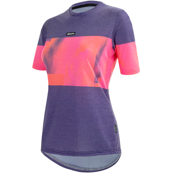 Santini Forza Indoor Tech T-Shirt Womens Orange Purple