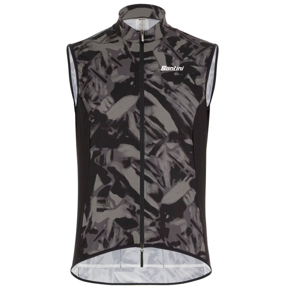 Santini Gravel Windbreaker Vest Grey Camo