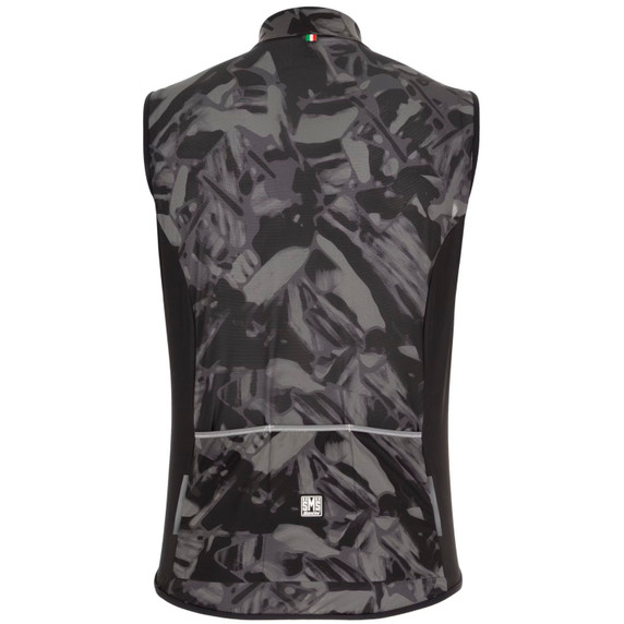 Santini Gravel Windbreaker Vest Grey Camo
