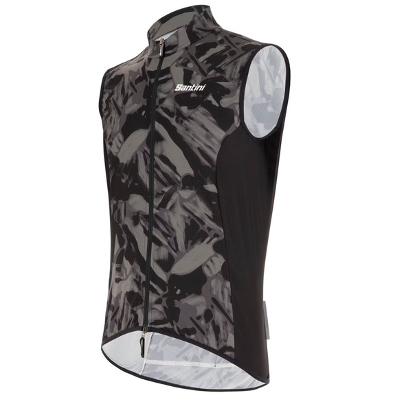 Santini Gravel Windbreaker Vest Grey Camo