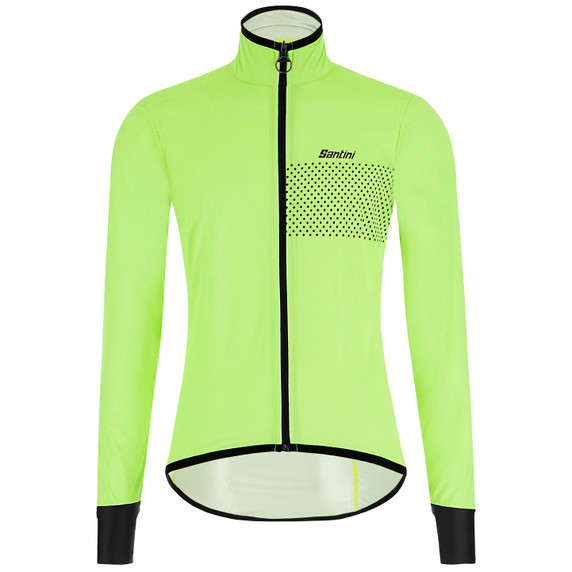 Santini Guard Nimbus Rain Jacket Fluro Green