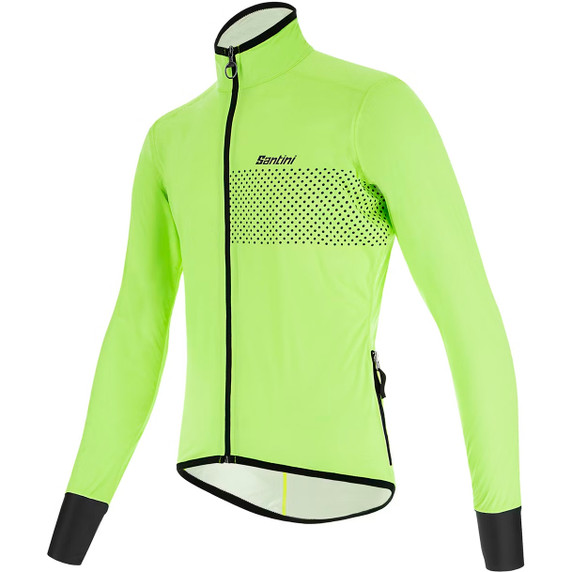 Santini Guard Nimbus Rain Jacket Fluro Green