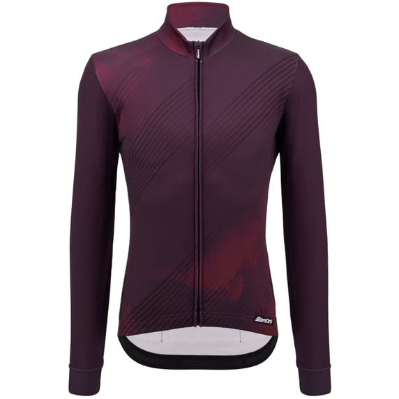 Santini Pure Dye Thermal LS Jersey Burgundy