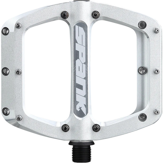 Spank Spoon Flat Pedals 110 Large Raw Silver