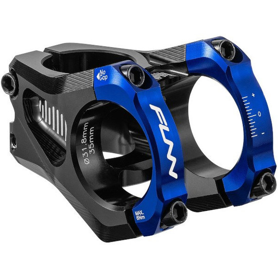 Funn Equalizer Zero  0mm Rise 35mm 31.8 Clamp Stem Blue