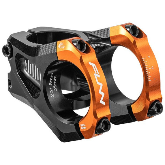 Funn Equalizer Zero  0mm Rise 35mm 31.8 Clamp Stem Orange