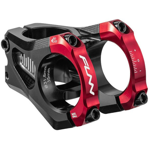Funn Equalizer Zero  0mm Rise 35mm 31.8 Clamp Stem Red