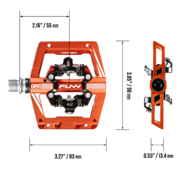 FUNN Mamba S  SPD Two Side Clip MTB Pedals Black