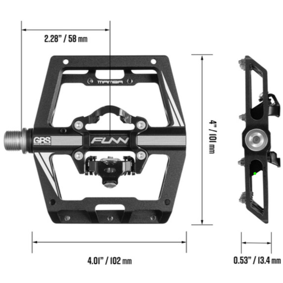 FUNN Mamba SPD Two Sided Clip MTB Pedals Grey