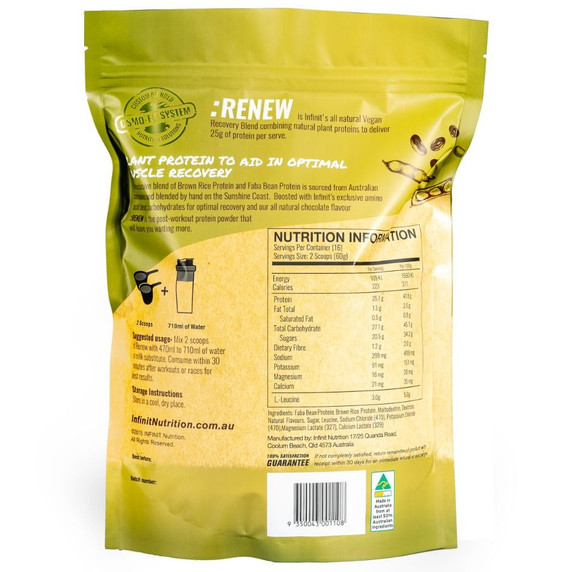 Infinit Nutrition Renew All Natural Vegan Protein Bag 960g