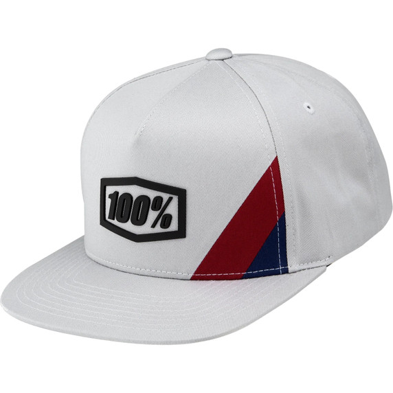100% Cornerstone Snapback Hat Light Grey