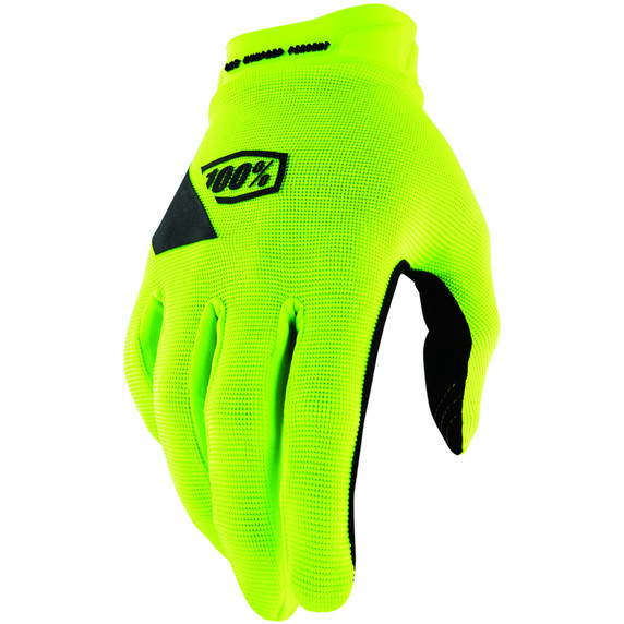 100% Ridecamp Gel Gloves Fluo Yellow
