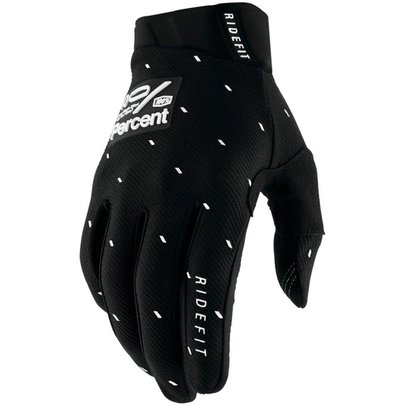 100% Ridefit Gloves Slasher Black