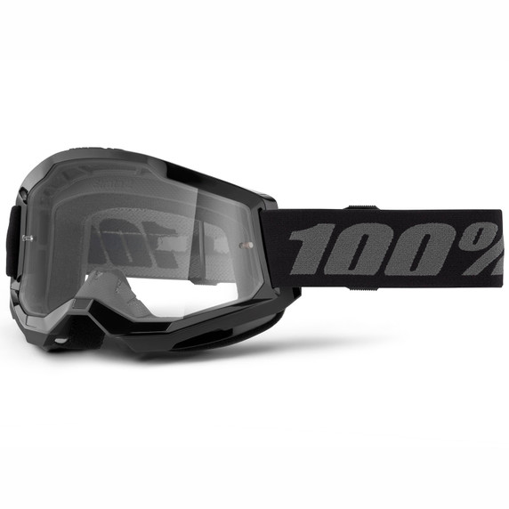 100% Strata 2 Goggles Black Clear