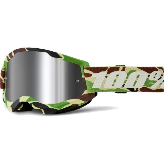 100% Strata 2 Goggles War Camo Mirror Silver