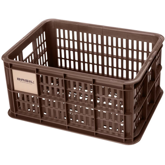 Basil Bike Crate 17.5L Recycled Brown