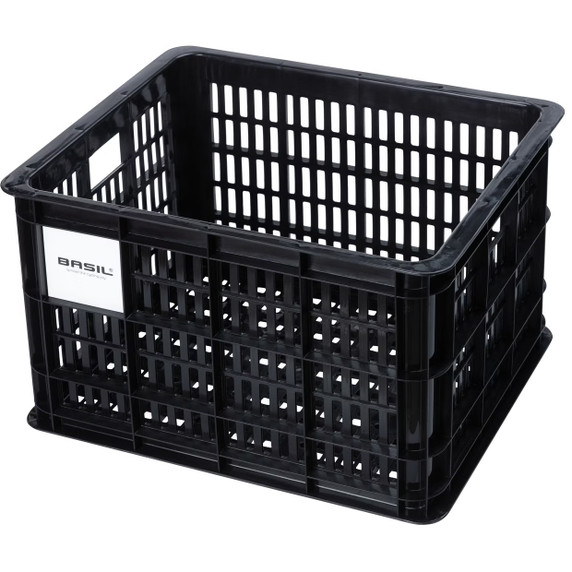 Basil Bike Crate 29.5L Recycled Black