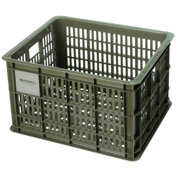 Basil Bike Crate 29.5L Recycled Moss Green