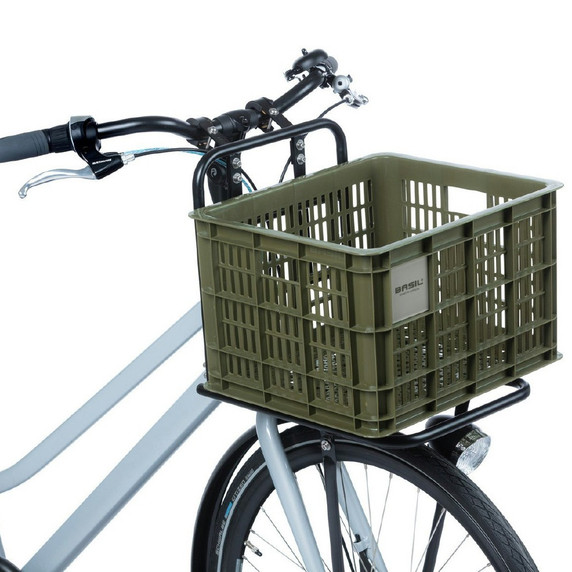 Basil Bike Crate 29.5L Recycled Moss Green