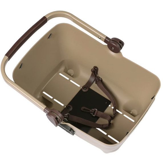 Basil Buddy KF Front Mount Dog Bike Basket Biscotti Brown