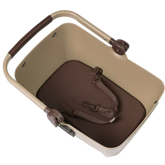 Basil Buddy KF Front Mount Dog Bike Basket Biscotti Brown