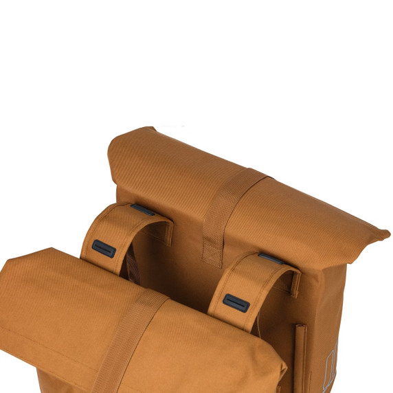 Basil City Double Pannier Bag 28-32L Camel Brown
