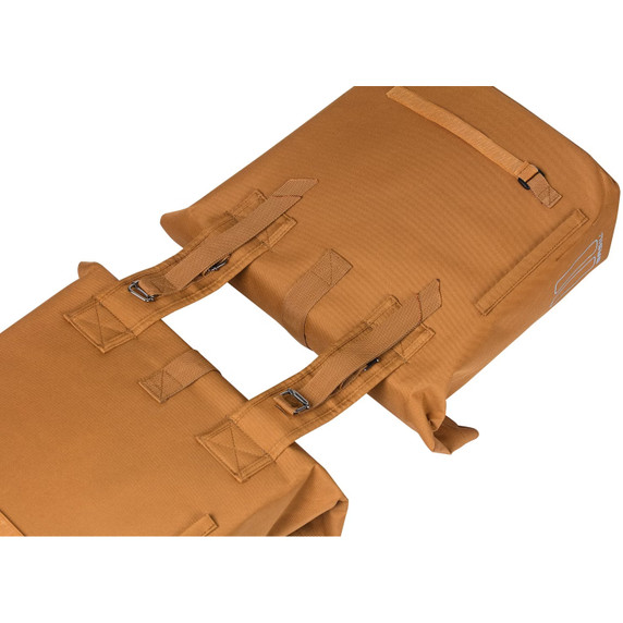 Basil City Double Pannier Bag 28-32L Camel Brown