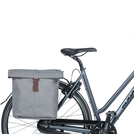 Basil City Double Pannier Bag 28-32L Grey Melee