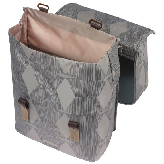 Basil Elegance Double Pannier Bag MIK 40-49L Chateau Taupe