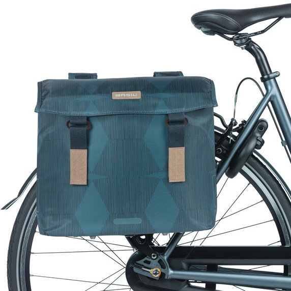 Basil Elegance Double Pannier Bag MIK 40-49L Estate Blue