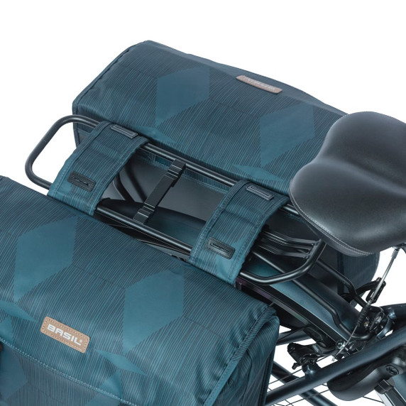 Basil Elegance Double Pannier Bag MIK 40-49L Estate Blue