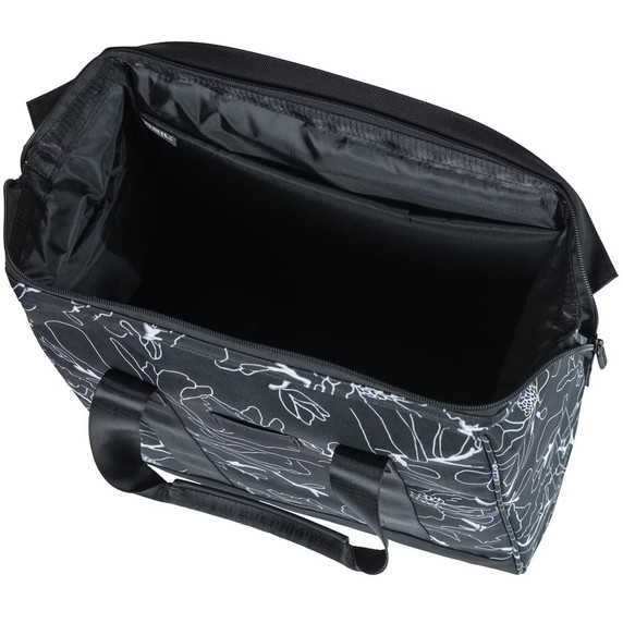 Basil Grand Flower Bike Shopper Bag 23L Black