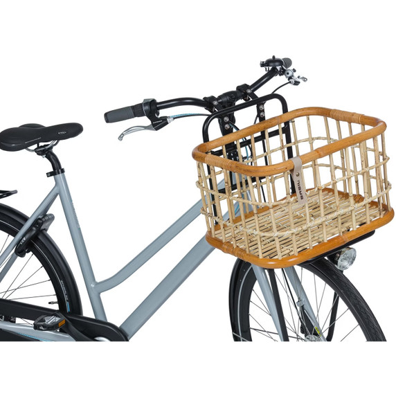 Basil Green Life Rattan Rear Basket 30L Brown