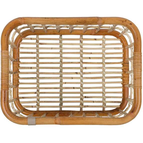 Basil Green Life Rattan Rear Basket 30L Brown