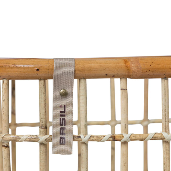 Basil Green Life Rattan Rear Basket 30L Brown