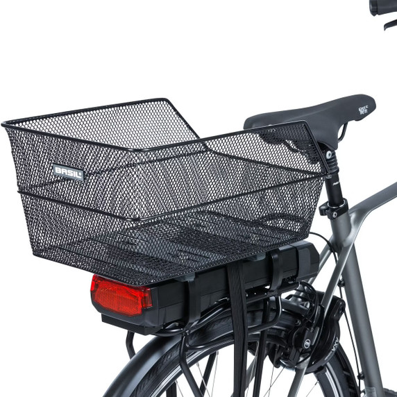 Basil Icon Large Rear Basket WSL Black