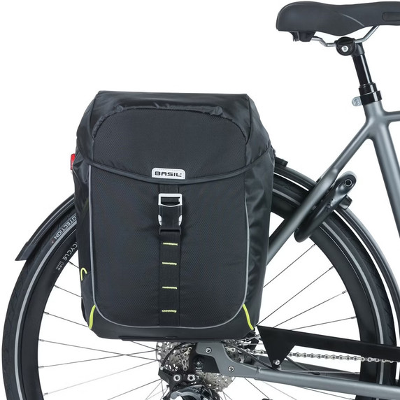 Basil Miles Double Bag 34L Black Lime