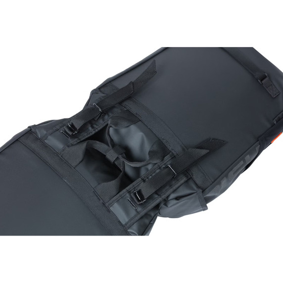 Basil Miles Tarpaulin Double Bag 34L Black Orange