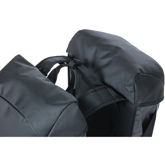 Basil Miles Tarpaulin Double Bag 34L Black Orange