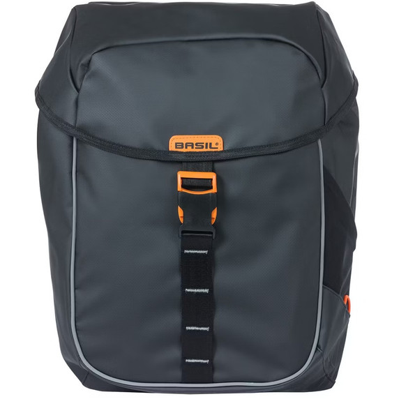 Basil Miles Tarpaulin Double Bag MIK 34L Black Orange