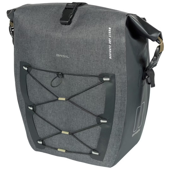 Basil Navigator Storm MIK Side Pannier Bag 25-31L Black