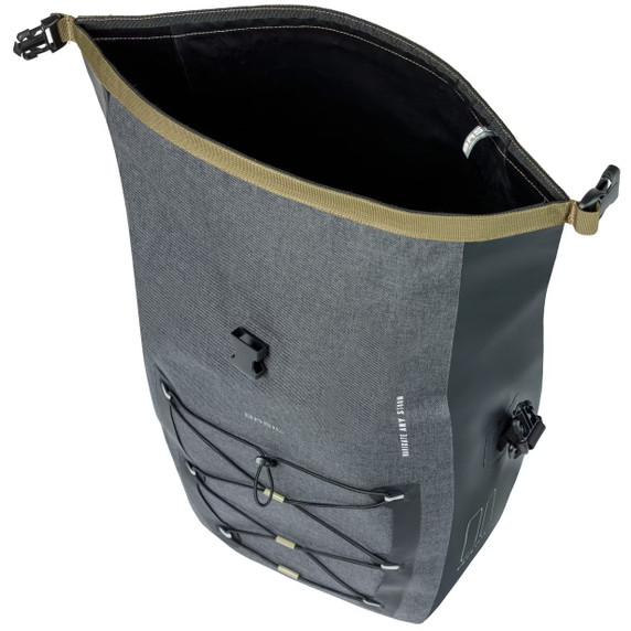 Basil Navigator Storm Single Pannier Bag 25-31L Black