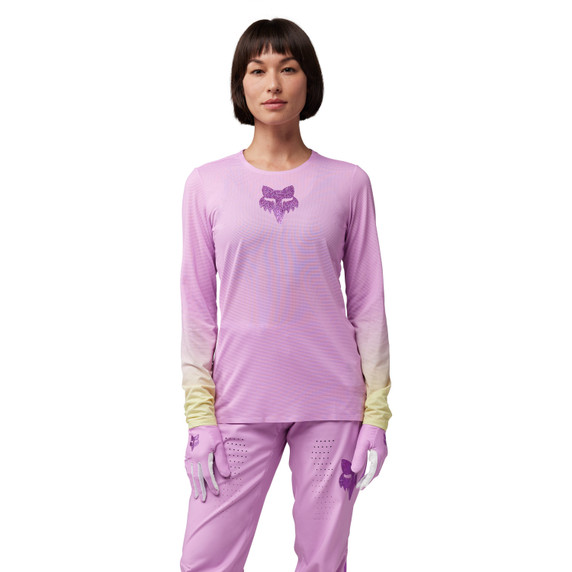 Fox Flexair TS57 Womens Pink Long Sleeve Jersey