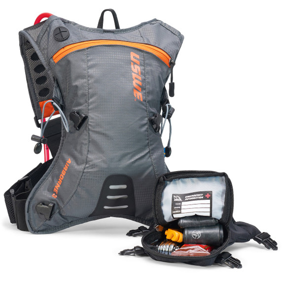 USWE Airborne 3L Grey/Orange MTB Hydration Pack